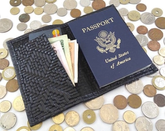 Black Leather Passport Cover