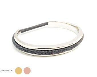 Hair Tie Bracelet, Hair Tie Bracelet Holder - Classic Design Steel Silver