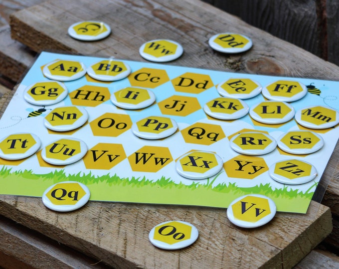 Montessori Matching Alphabet Set - Uppercase and Lowercase Alphabet - ABC Practice - Early Reading - Memory - Preschool Learning - Classroom