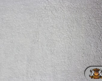 Minky SHERPA White Fabric / 60" Wide / Sold By the yard