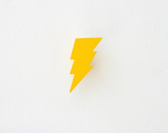 Lightning Bolt , Wall Hooks , Kids Coat hooks, Nursery Wall Decor, Boy & Girl Room Decoration /