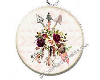 Ethnic Dreamcatcher av34 flowers resin pendant cabochon