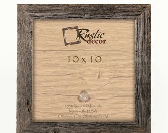 10x10 -1.5" wide Rustic Barn Wood Standard Wall Frame