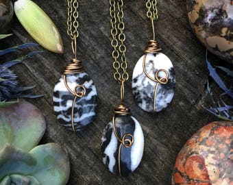 Zebra Jasper necklace, Zebra jasper , zebra agate, gemstone necklace