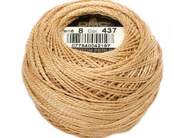 DMC 437 Light Tan Perle Cotton Thread Size 8