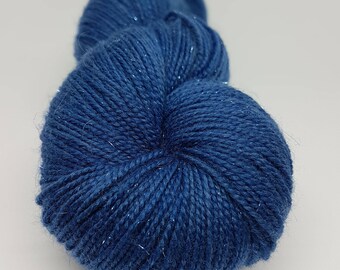 Skein of Superwash Merino - Nylon - Stellina / Fingering / Sock hand - dyed denim color