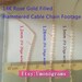 14K Rose Gold Filled Flat Hammered Cable Chain Footage 1.2mm/1.28mm/1.3mm Width Unfinished Chains Wholesale Quantity 1/20 14kt RGF