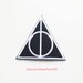 Patch Deathly Hallows Harry Potter iron on embroidered academy costume Wizard Magic DIY bag hat tie vest halloween kid Hogwarts custom