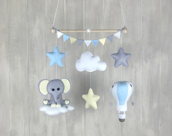 Baby mobile - elephant mobile - hot air balloon mobile - star mobile - cloud mobile - star mobile - travel mobile - nursery mobile