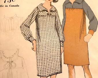 Vintage 1960's Yoked Shift Dress Pattern---Vogue 5488---Size 16 Bust 36 UNCUT