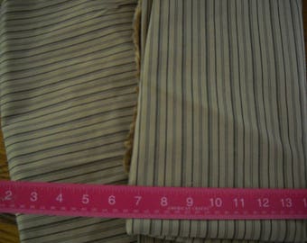 Destash- Tan and Black Stripe Vintage Mid Weight Fabric