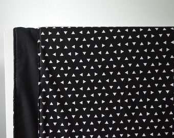 Crib Blanket Black Triangle Remix - Crib Blanket - Baby Blanket - Black Baby Blanket - Triangle Crib Blanket - Monochrome Blanket - Blanket