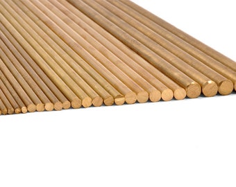 5 Packs of Brass Rods -- Various Diameters, 12" Long