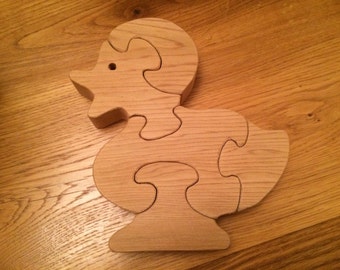 Duckling Puzzle in pine
