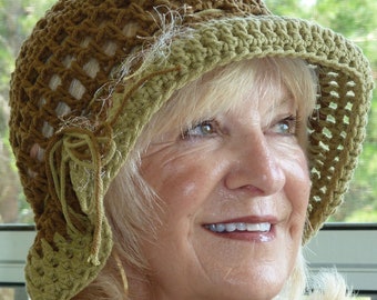 Cotton hiking hat, unique chemo hat for women, Bohemian accessory, brimmed summer hat, women's fashions, safari hat, free shipping USA