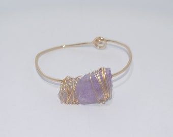 Amethyst untouched bangle