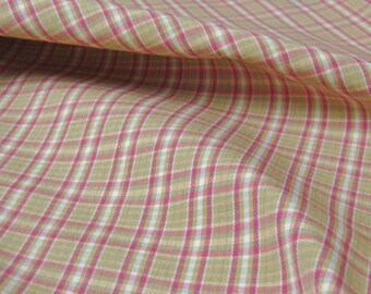 Waverly Taupe and Pink Mini Plaid
