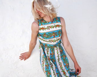 1970's Print Maxi Dress