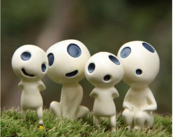 Princess Mononoke Studio Ghibli Kodama Miniature terrarium Figurine DIY craft supply