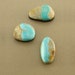 Boulder Turquoise Cabochon Set, Royston natural boulder turquoise, oval/round/teardrop shapes, blue color, hand-cut turquoise cabochon set