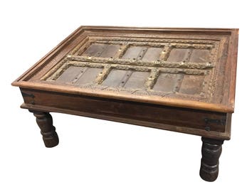 Antique Handcarved Spanish Table Unique Style Coffee Table Furniture Mediterranean Decor SPRING SALE