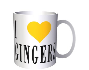 I Love Gingers Funny Novelty New Mug g97