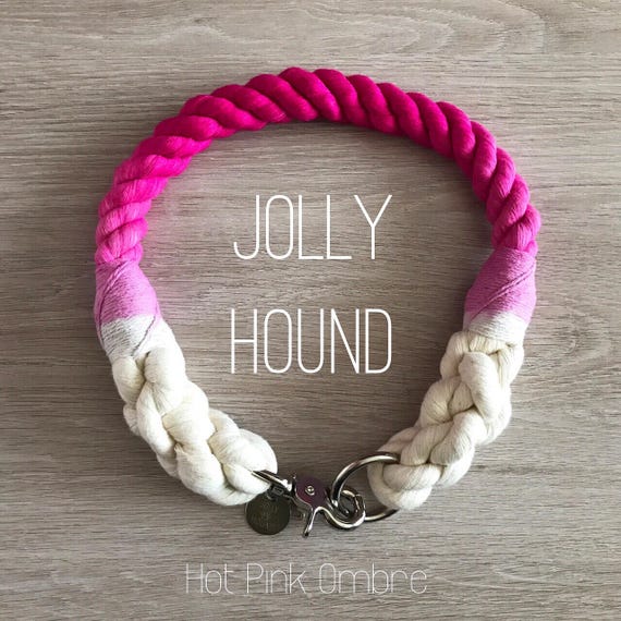 One Colour Ombre Rope Dog Collar Ombré / dog collar / ombre