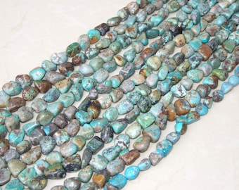 Genuine Natural Turquoise Nuggets. - Turquoise Beads - Real Turquoise - Turquoise Stones. 15 - 20mm - 16 inch Strand - NT2041