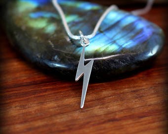 Lightning bolt necklace, Thunderstorm necklace