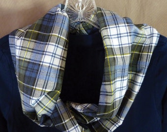Plaid infinity scarf