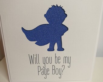 Will you be my Page Boy Superhero Card