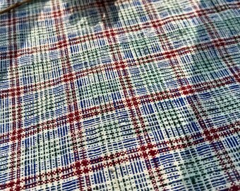 3m Designer Retro Fabric , Decorator Fabric, Handwoven Cotton Fabric, Hand Woven Textiles, Navy Blue Fabric, Fabric By The Metre #B55
