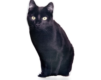 Black cat,Cat Cushion,Black and White cat cushion,Black Cat Decor,Black Cat Pillow,Holloween,Pets,Cat Gifts,Black Cat Gifts,Black Cat prints