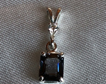 Silver-Purple/Blue Spinel Sterling Silver Pendant