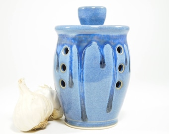 Garlic Jar - Garlic Keeper - Ceramic Garlic Jar - Jar For Garlic - Garlic Keeper Jar - Garlic Pottery Jar - Storage Garlic - In Stock