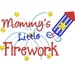 Mommy's Little Firework Filled Machine Embroidery Digitized Design Pattern
