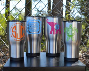 Personalized Stainless Steel Tumbler ~ Monogram Tumbler ~ Personalized Rtic Tumbler ~ Gifts for Her ~ Gift for Him