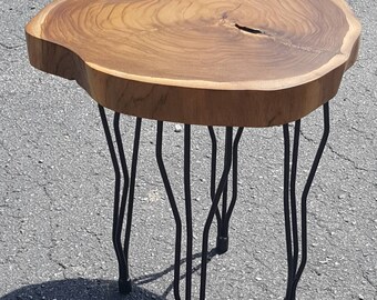 Live Edge End Table, Live Edge Side Table, Hairpin Leg Side Table, Live Edge Table