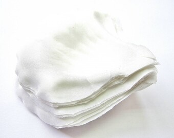 PONGEE SILK PETAL FLOWER SHAPED WHITE 6/5 CM