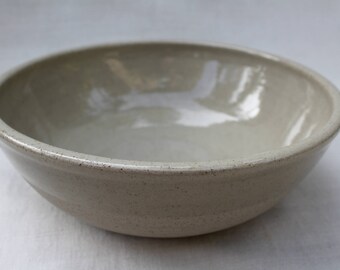 Large Ceramic Bowl - Speckled Natural Clay - Hand Thrown Stoneware - Ready to Ship