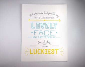 The Luckiest Letterpress Poster