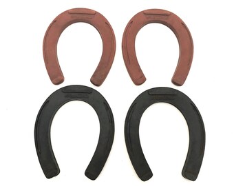 Horseshoes - Vintage Horseshoe Game - Martin's Brand Hard Rubber Horseshoes - Lawn Game - Repurpose Horseshoes