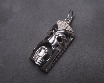 Tiki pendant - sterling silver