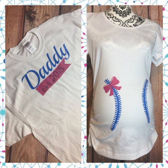 Baseball or Bows Gender Reveal Shirts Gender Reveal Baseball