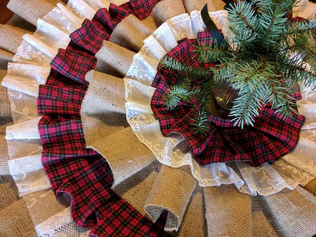 Flannel Christmas Tree Skirt 