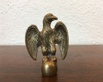 Single Vintage Brass Eagle Finial M