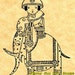 Kawaii Elephant Girl Rubber Stamp
