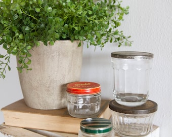 Vintage Glass Jars with Lids - SOLD SEPARATELY