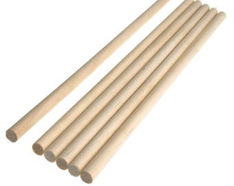 Wooden Craft Dowel Sticks, Natural, 11-3/4-Inch, 6-Piece