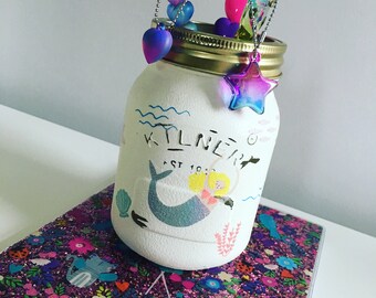 Handmade mermaid jar